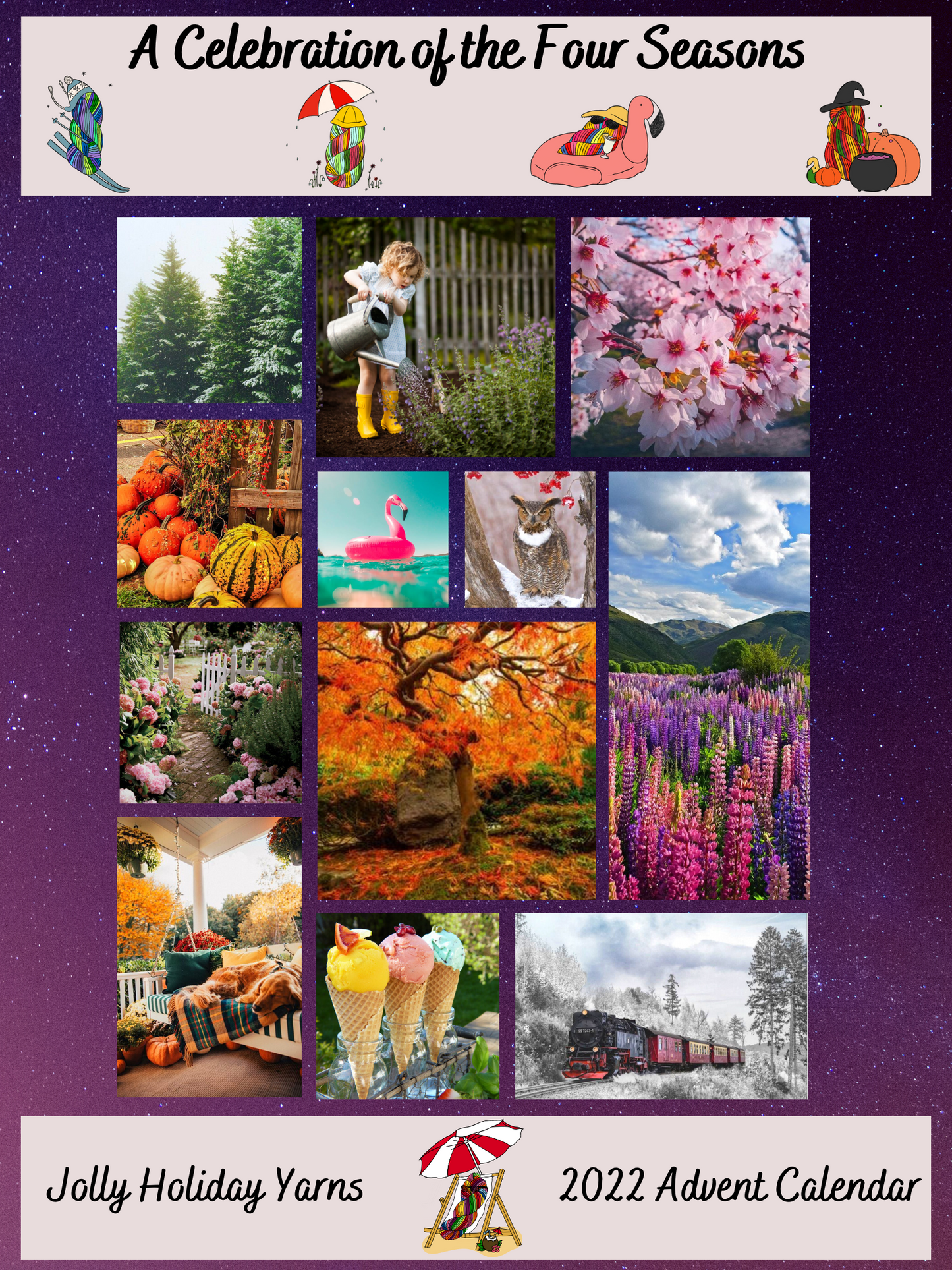 2022 Yarn Calendar- A Celebration of the Four Seasons